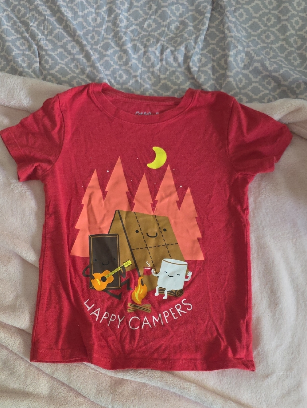 Cat & Jack Red 'Happy Campers' Graphic Tee